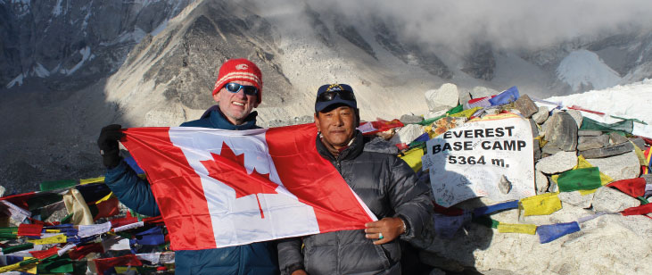 Treks and Travels, featuring a member led presentation about a trek to Everest Base Camp